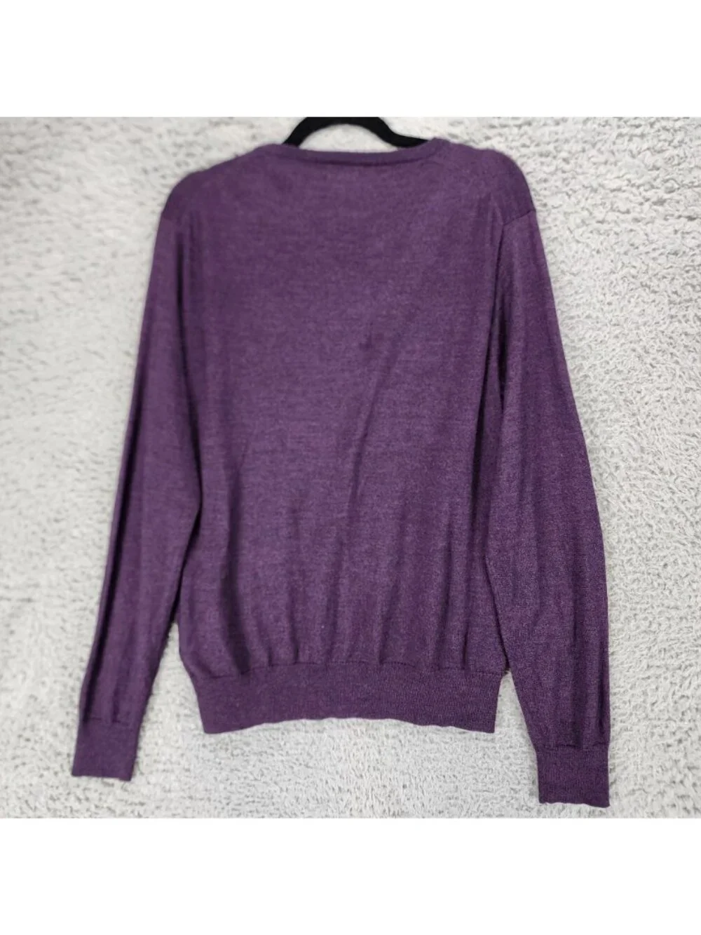 J. Crew Sweater Mens Large Purple Wool Blend Long Sleeve Pullover